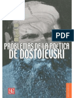 BAJTIN Mijail (1979-1988) Problemas de La Poetica de Dostoievski (Trad Tatiana Bubnova) FCE - Breviarios - 2da Edicion