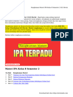 Rangkuman Materi IPA Kelas 8 Semester 2 K13 Revisi