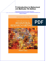 Full Download Ebook PDF Introduction To Behavioral Research Methods 7th Edition PDF