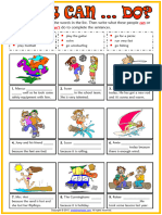 What Can People Do Esl Exercise Worksheet For Kids