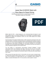 News Release: Casio Releases New G-SHOCK Watch With Rally-Race Specs For Desert Driving