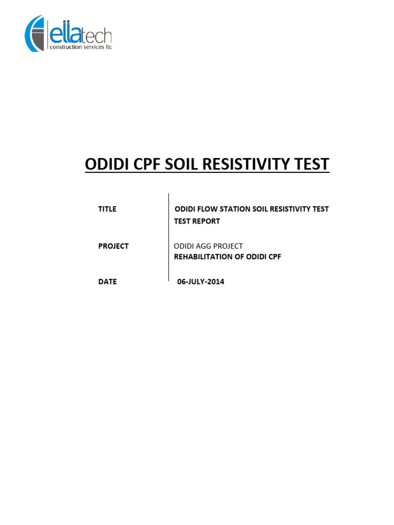 Technical report on soil resistivity test download free pdf