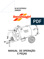 DELN DISTRIBUIDOR DE ESTERCO LÍQUIDO INCOMAGRI MANUAL DE OPERAÇÃO E PEÇAS - PDF Download Grátis