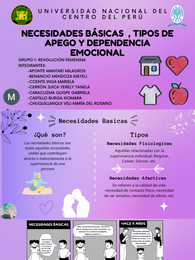 Tipos de apego y dependencia emocional | PDF | Teoría de apego ...