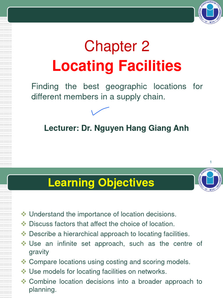 Chapter 2 - Locating Facility | PDF | Distance | Supply Chain