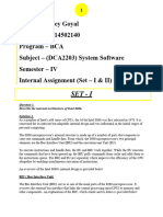 Hridey Goyal (DCA2203) System Software Assignment Answer of Sem 4th