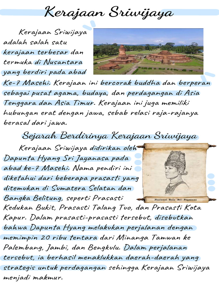 Kerajaan Sriwijaya | PDF | Sejarah