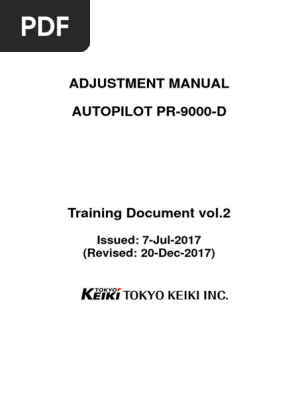 PR-9000-D Autopilot Adjustment Manual | PDF | Power Supply | Rudder