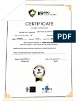 Certificado K9 Pro