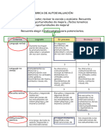 Rúbrica Autoevaluación