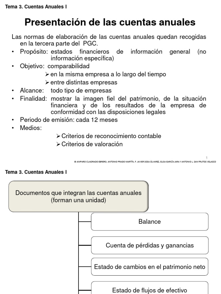 Tema 3 - Cuentas Anuales I.19 | PDF | Estado de resultados | Estado ...