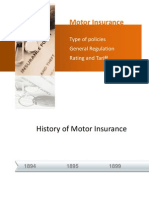 Motor Insurance: Type of Policies General Regulation Rating and Tariff