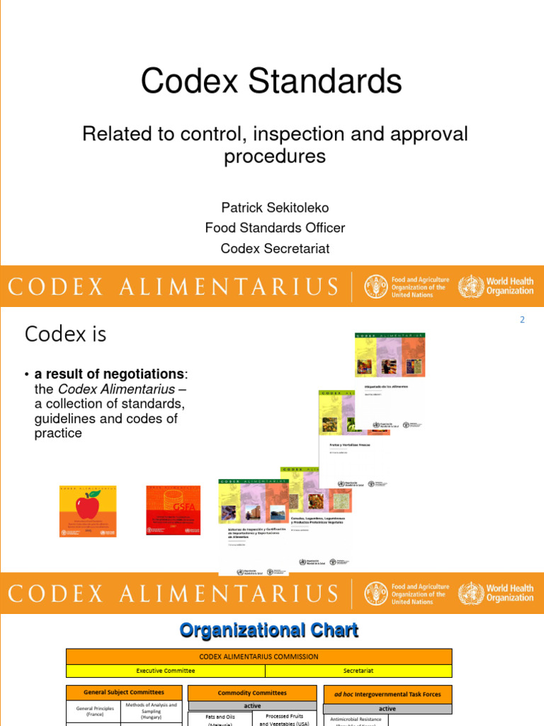 Session 1 3 Codex and Annex C Patrick Sekitoleko | PDF