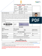 Subham Kumar Real Btech Admit Card