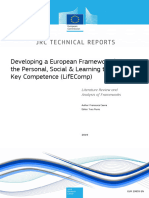 Developing A European Framework For The Personal, Social & Learning To Learn Key Competence (LifEComp)