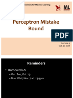 Perceptron Bound Proof