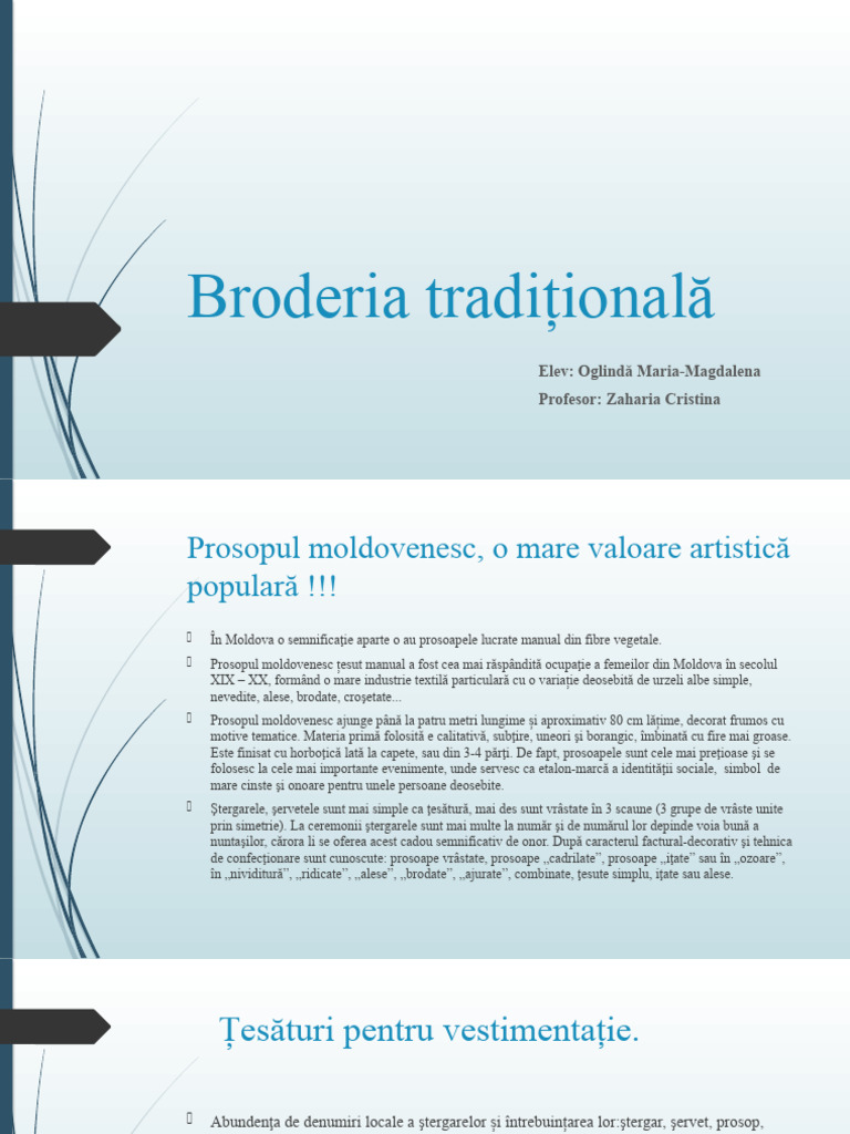 Broderia Tradițională | PDF