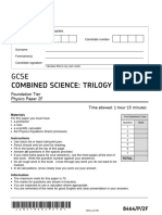 Combined Science: Trilogy: Foundation Tier Physics Paper 2F