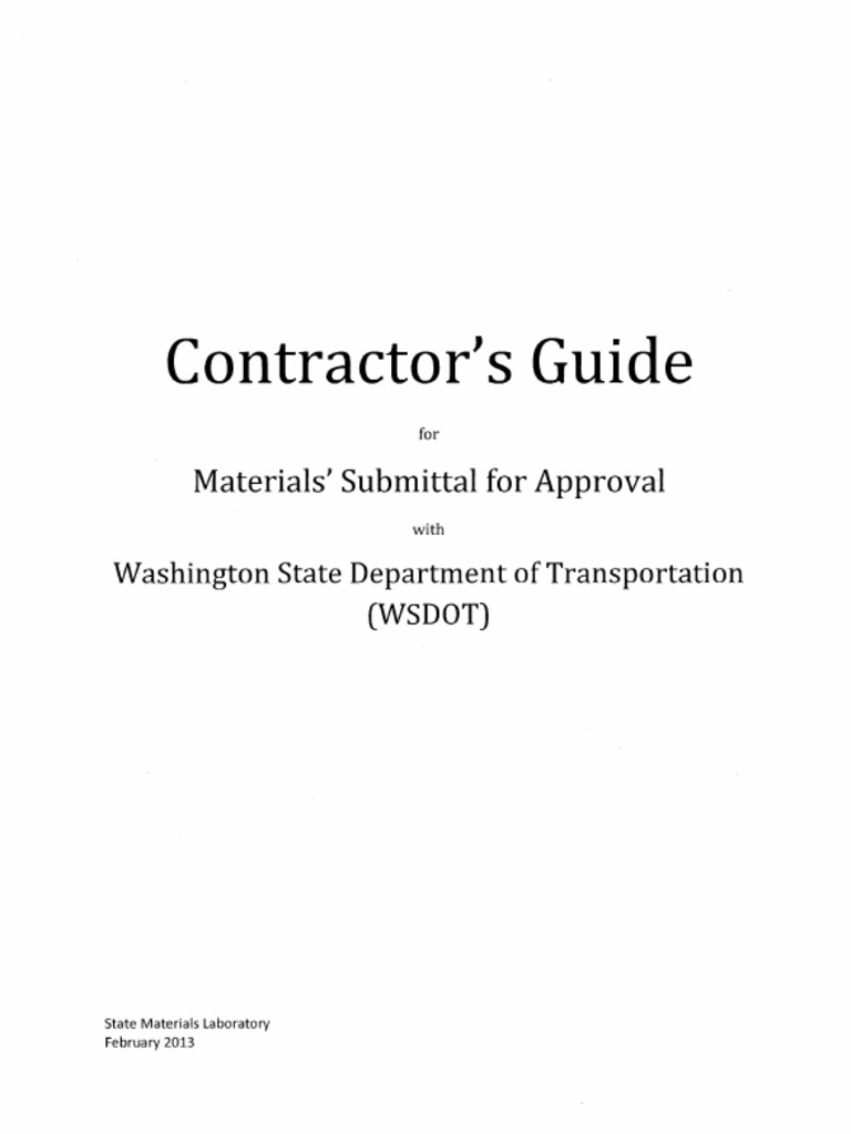 Contractors Guide For Materials Submittal For Approval | PDF
