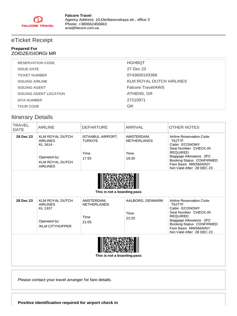 Eticket Receipt: Zoidze/Giorgi MR | Download Free PDF | Airlines | Aviation