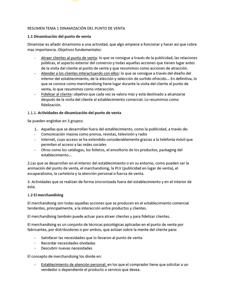 Estrategias de Dinamización del Punto de Venta | PDF | Comercialización ...