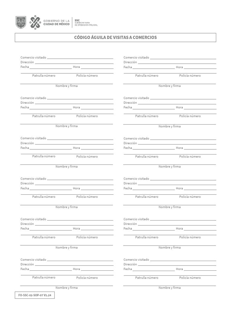 FO-SSC-02-SOP-07 V1.24 Código Águila de Visitas A Comercios PDF