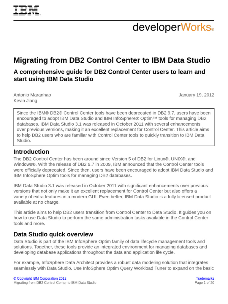 Data Base Studio IBM para DB2 SAP | PDF | Ibm Db2 | Databases