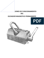 Instrucciones de Funcionamiento Del Levantador Magnetico