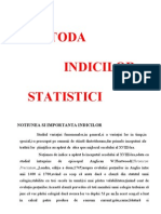 Metoda Indicilor Statistici