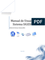 Manual de Usuario Sistema SIGESP. Módulo del Sistema_ Nomina (SNO)