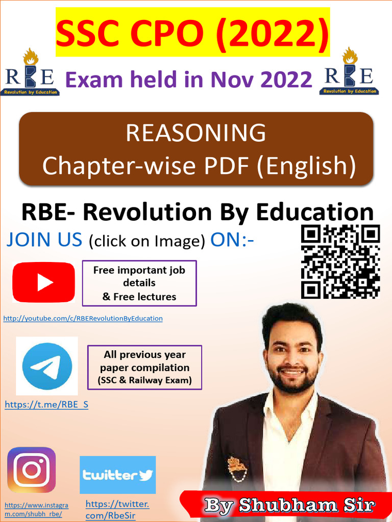 Exam Held in Nov 2022: Reasoning Chapter-Wise PDF (English) | PDF