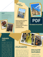Folleto Tipo Acordeón Agencia de Viajes Scrapbook Moderno Amarillo, Azul y Verde