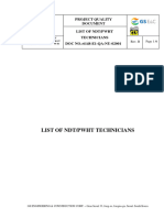 6148 E1 Qa Nu 02001 - RB - List of NDT PWHT Technicians