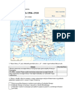 Karta Pracy Z Mapa Konturowa Europa W Latach 1906 1918