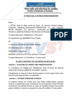 Contrat de Travail A Duree Indeterminee