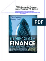 Ebook PDF Corporate Finance Principles and Practice 7th Edition