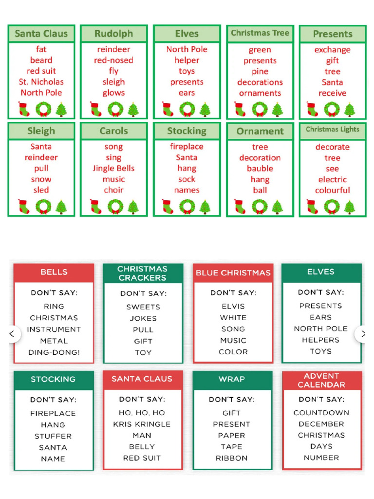 Christmas Taboo Ideas | PDF