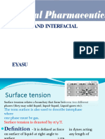 Surface and Interfacial Phenomenon