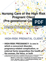 S1 5 OB Lec Nursing Care of The Pregnant Client Pre Gestational Condition