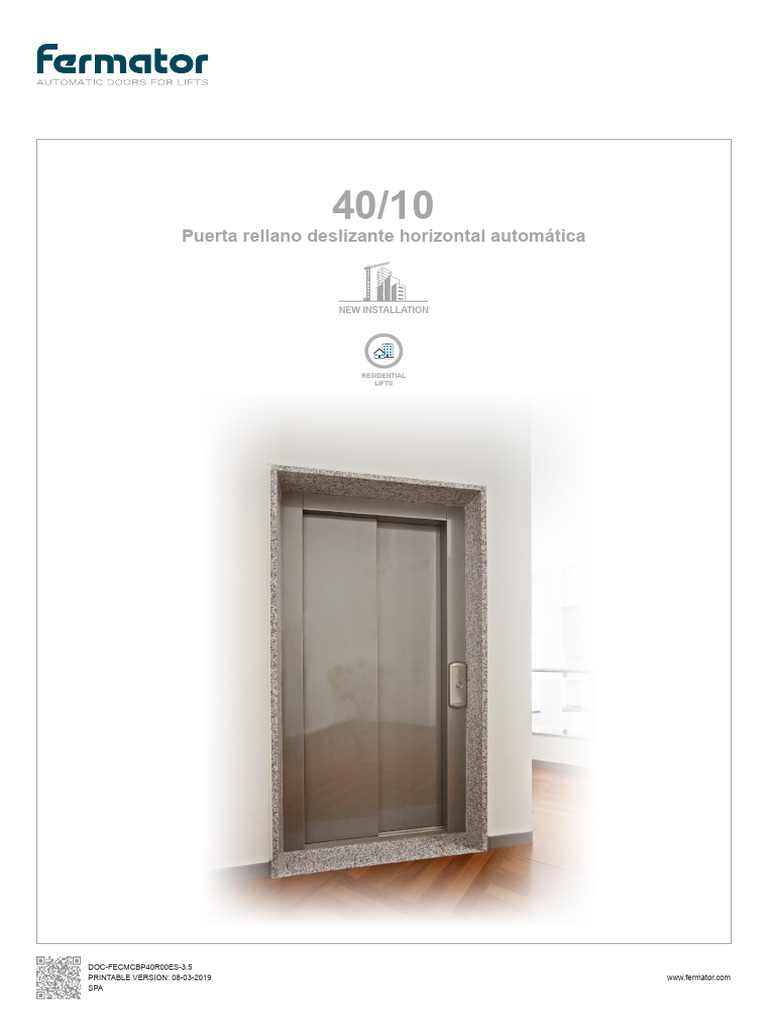 Porta Fermator - Pavimento - Model 4010 | PDF | Materiales | Ingeniero ...