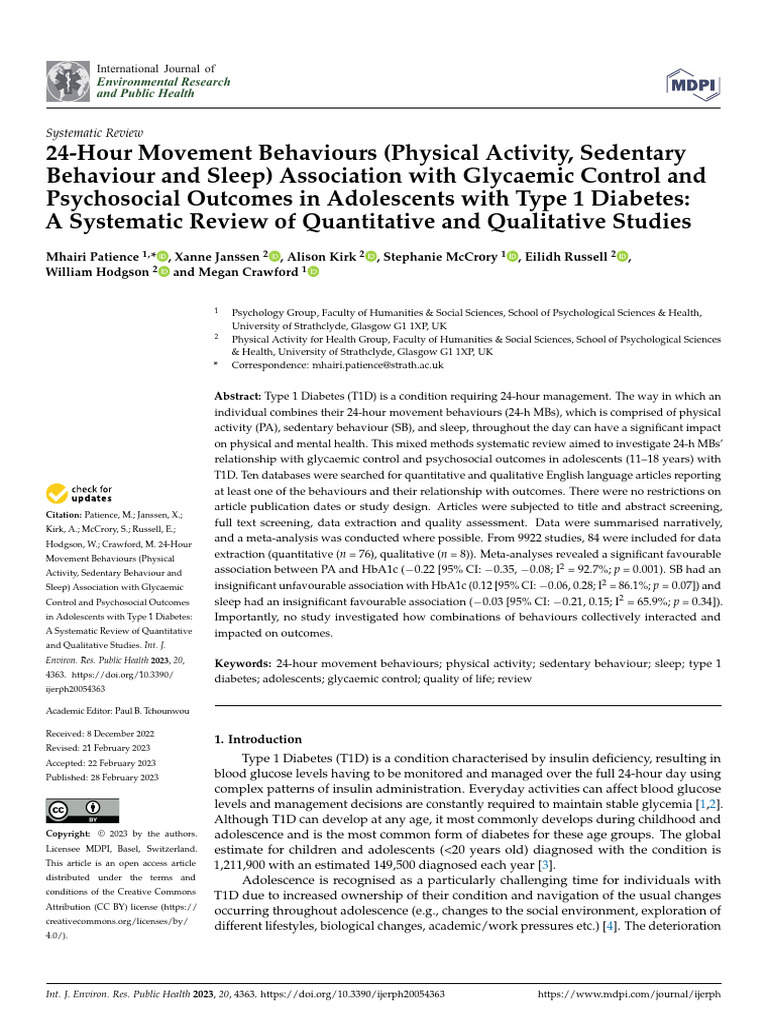 Ijerph 20 04363 v3 | PDF | Systematic Review | Causes Of Death