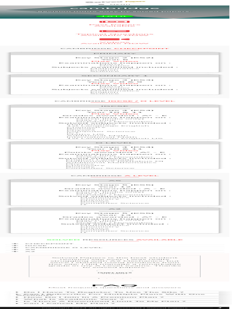 Cambridge Past Papers Cambridge Solved Past Papers | PDF | Vocational ...