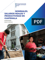 Salarios Nominales Salarios Reales y Productividad en Guatemala