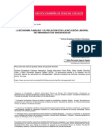 La Economía Familiar Y Su Relación Con La Inclusión Laboral de Personas Con Discapacidad