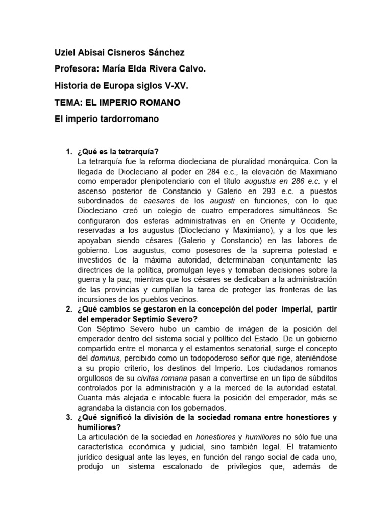 Tetrarquía y Cristianismo Romano | PDF | Constantino el grande ...