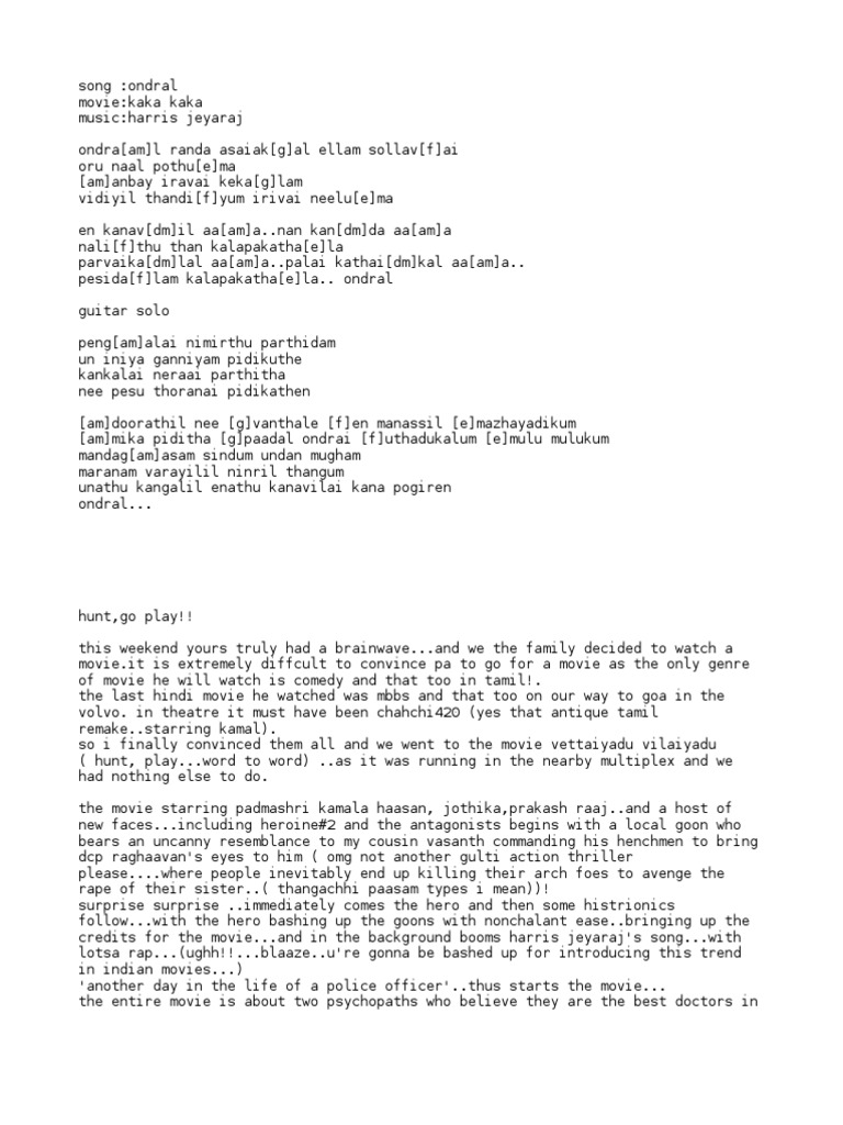 Ondra Renda Aasaigal Download Free PDF Leisure