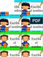 Gafetes Editables Niños