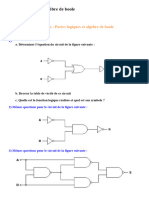 Portes Logiques Et Algèbre de Boole (Exercices Corregés)