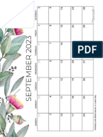 September Calendar 2023 Printable Eucalyptus