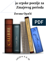 Antologija Srpske Poezije Za Decu Pre Zmajevog Perioda - Zorana Opacic